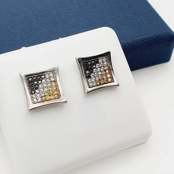 925 Sterling Silver Plated CZ Earrings, EVBRS688